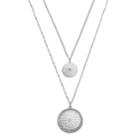 Lc Lauren Conrad Sodalite Filigree Medallion Pendant Necklace, Women's, Silver