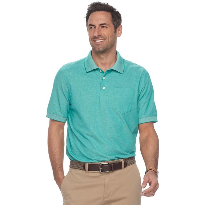 Men's Croft & Barrow&reg; Classic-fit Oxford Performance Polo, Size: Medium, Green