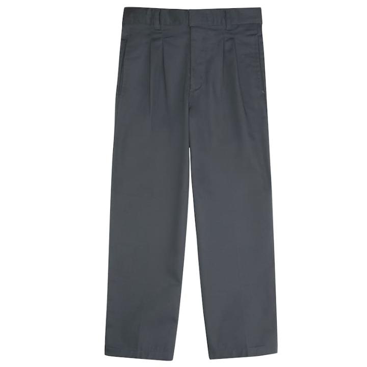 Boys 8-20 & Husky French Toast School Uniform Modern-fit Adjustable-waist Double-knee Pleated Pants, Size: 8, Grey