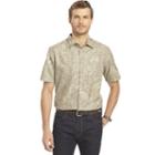 Men's Van Heusen Polynesian Casual Button-down Shirt, Size: Small, Brown