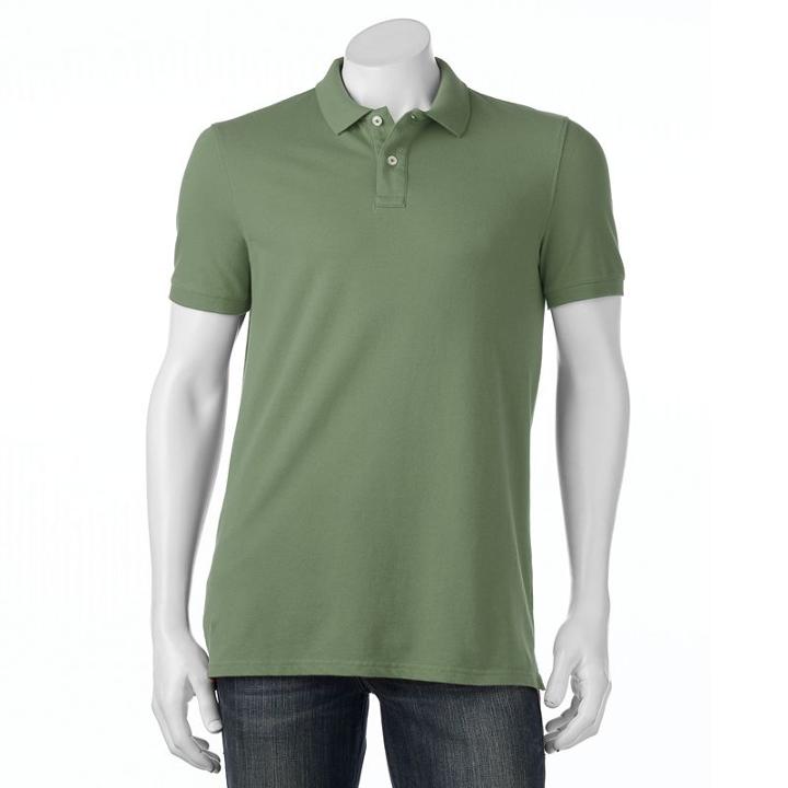 Big & Tall Sonoma Goods For Life&trade; Flexwear Classic-fit Pique Polo, Men's, Size: L Tall, Green