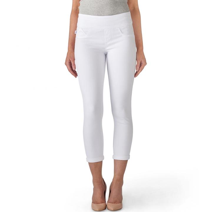 Women's Rock & Republic&reg; Fever Pull-on Crop Skinny Jeans, Size: 16, White