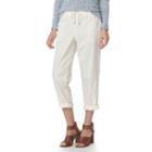 Women's Chaps Twill Straight-leg Pants, Size: Large, Natural