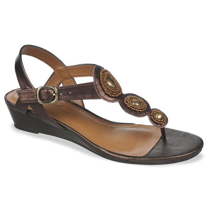 Naturalsoul By Naturalizer Palace Wedge Sandals - Women, Size: Medium (9), Brown