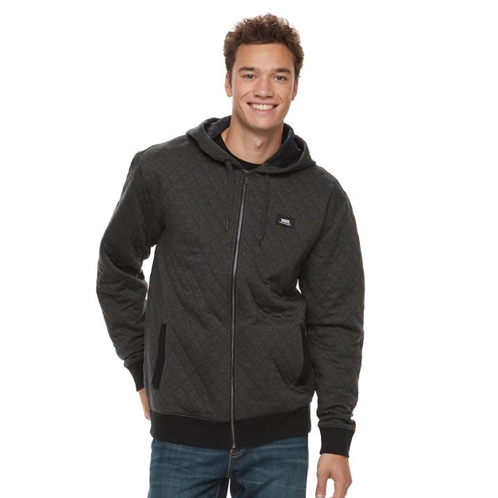 Men's Vans Quilter Full-zip Hoodie, Size: Large, Dark Green