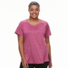 Plus Size Tek Gear&reg; Space-dyed Performance Base Layer Tee, Women's, Size: 3xl, Med Pink