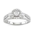 Simply Vera Vera Wang 14k White Gold 1 Carat T.w. Halo Diamond Ring, Women's, Size: 6