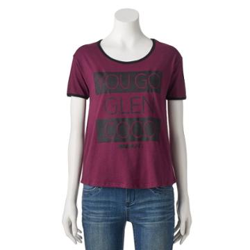 Juniors' Mean Girls You Go Glen Coco Ringer Graphic Tee, Girl's, Size: Xl, Dark Red