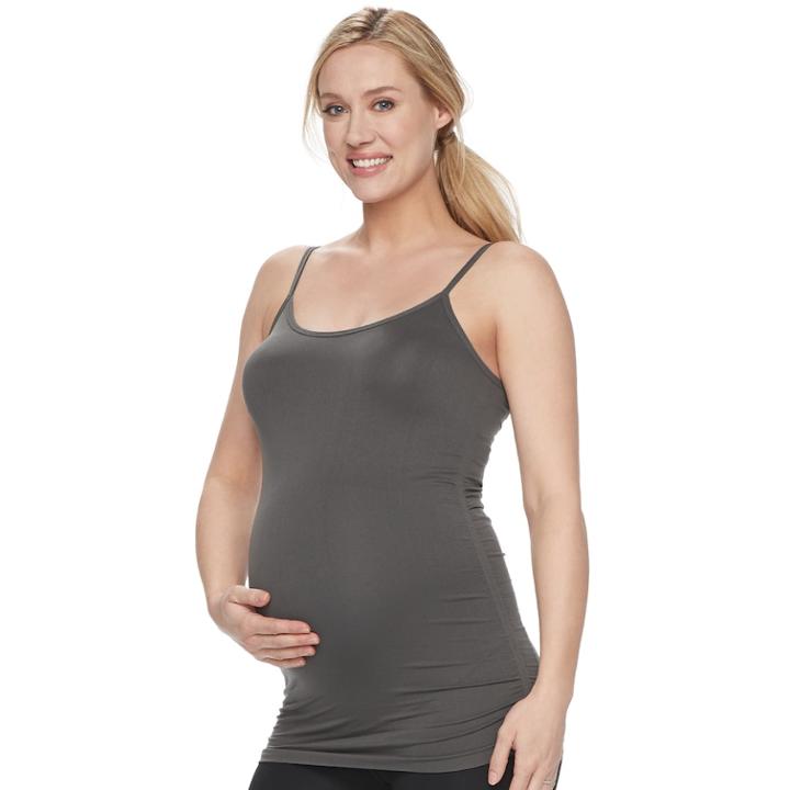 Maternity A:glow Seamless Cami, Women's, Size: L-mat, Grey (charcoal)