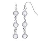Lc Lauren Conrad Round Stone Nickel Free Linear Earrings, Women's, Silver