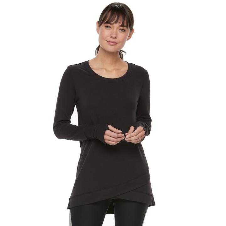 Women's Tek Gear&reg; Cross Over Hem Tunic, Size: Xs, Black