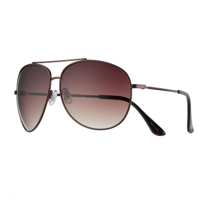 Women's Lc Lauren Conrad Oversized Aviator Sunglasses, Dark Brown