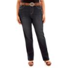 Juniors' Wallflower Belted Curvy Bootcut Jeans, Teens, Size: 3, Grey Other