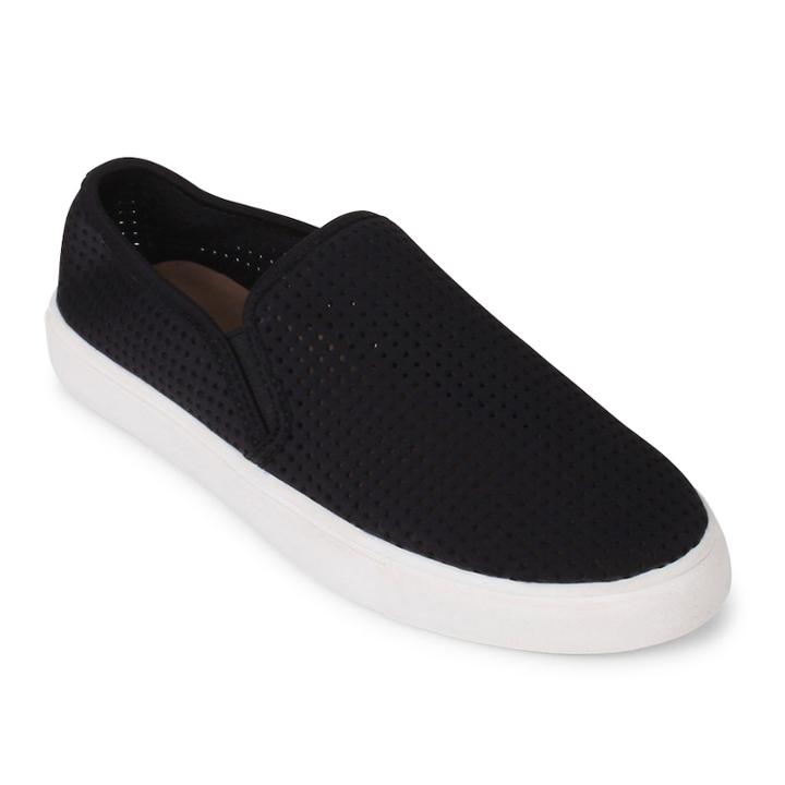 Wanted Women's Perforated Slip-on Sneakers, Size: 6, Blue (navy)