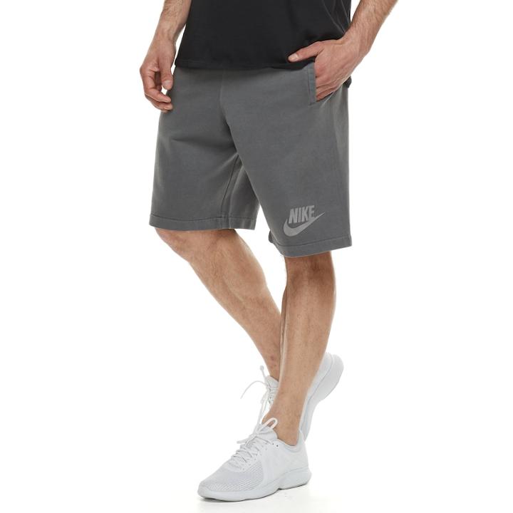 Men's Nike French Terry Shorts, Size: Xxl, Grey (charcoal)