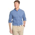 Big & Tall Izod Advantage Classic-fit Gingham Checked Stretch Button-down Shirt, Men's, Size: 3xl Tall, Light Blue