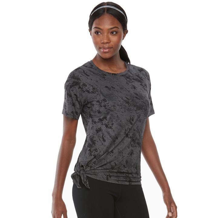 Women's Tek Gear&reg; Side Tie Tee, Size: Xs, Black