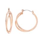 Double Wire Hoop Earring, Women's, Light Pink