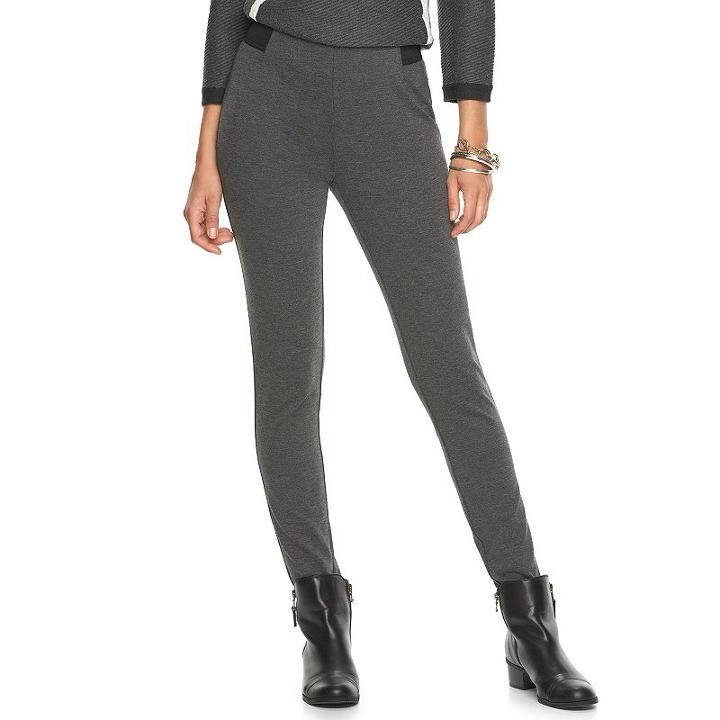 Women's Chaps Skinny Ponte Pants, Size: Xs, Grey