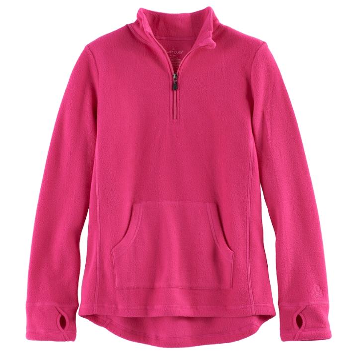 Girls 4-16 Cuddl Duds 1/4-zip Fleece Pullover, Size: 6-6x, Pink