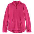 Girls 4-16 Cuddl Duds 1/4-zip Fleece Pullover, Size: 6-6x, Pink