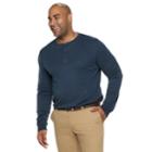 Big & Tall Croft & Barrow&reg; Classic-fit Easy-care Henley, Men's, Size: 3xl Tall, Dark Blue