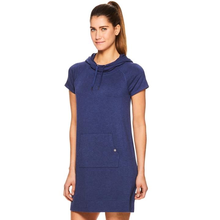 Women's Gaiam Bliss Short Sleeve Yoga Dress, Size: Xs, Lt Brown