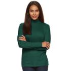 Women's Croft & Barrow&reg; Essential Mockneck Top, Size: Xl, Turquoise/blue (turq/aqua)