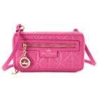 Juicy Couture Crown Jewel Quilted Crossbody Wallet, Women's, Med Pink