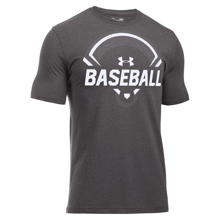 Men's Under Armour Baseball Diamond Tee, Size: Small, Grey (charcoal)