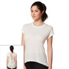 Women's Shape Active Reef Braid Yoga Tee, Size: Medium, White