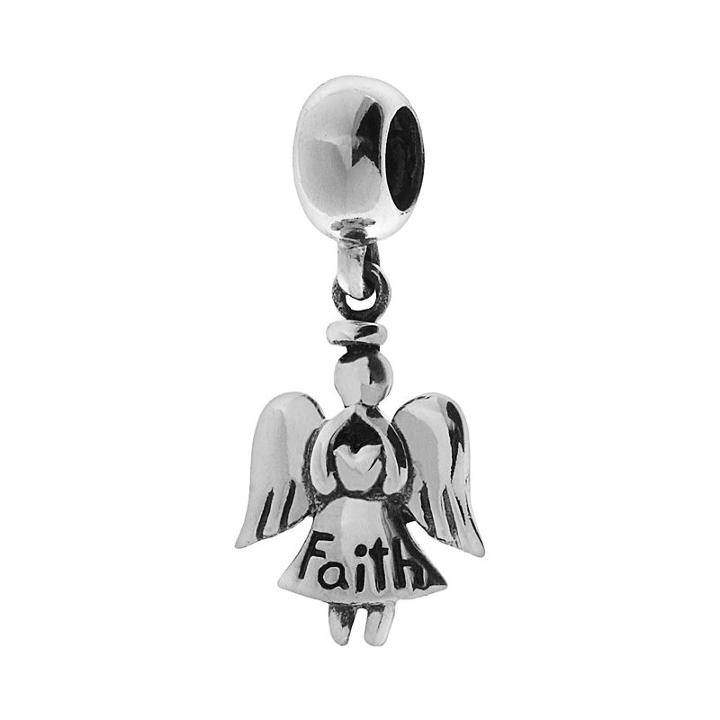 Individuality Beads Sterling Silver Angel Charm Bead, Women's, Grey