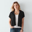 Women's Sonoma Goods For Life&trade; Solid Cardigan, Size: Medium, Black
