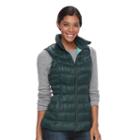Women's Zeroxposur Chris Hooded Sweater Down Vest, Size: Large, Dark Green