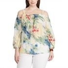 Plus Size Chaps Tropical Off-the-shoulder Top, Women's, Size: 3xl, Pink Ovrfl