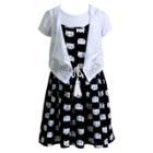 Girls 4-6x Youngland Dress, Tee & Vest Set, Size: 4, White