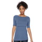 Maternity A:glow Empire Popover Nursing Top, Women's, Size: Xl-mat, Med Blue
