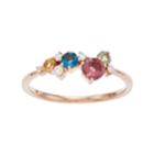 Lc Lauren Conrad 10k Rose Gold Gemstone & Diamond Accent Ring, Women's, Size: 8, White
