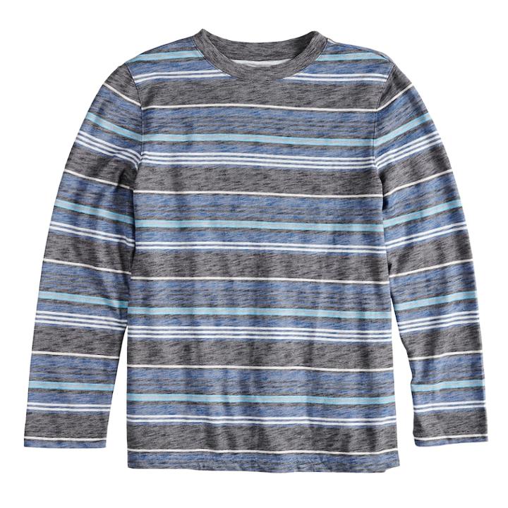 Boys 8-20 Urban Pipeline&reg; Striped Ultimate Tee, Size: Medium, Med Grey