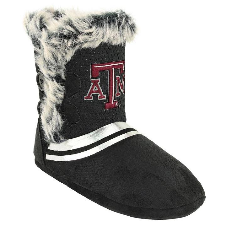 Women's Texas A & M Aggies Mid-high Faux-fur Boots, Size: Small, Black