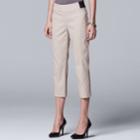Petite Simply Vera Vera Wang Seamed Twill Capri, Women's, Size: L Petite, Silver