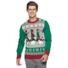 Men's Elves Abbey Road Light-up Christmas Sweater, Size: Small, Dark Green