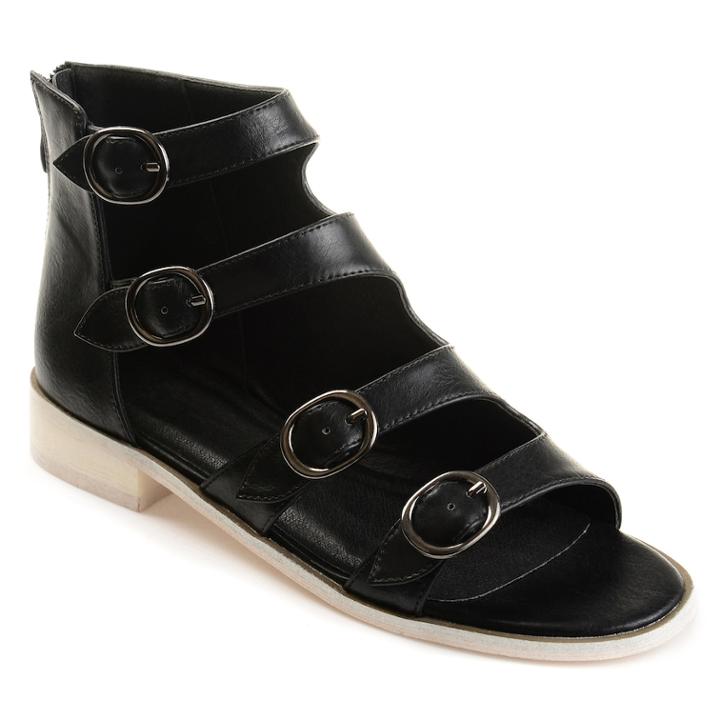 Journee Collection Oakly Women's Sandals, Size: Medium (7), Black