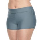 Plus Size N Solid Boyshort Bottoms, Women's, Size: 2xl, Med Grey