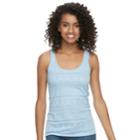 Juniors' So&reg; Textured Double Scoop Tank, Teens, Size: Large, Light Blue