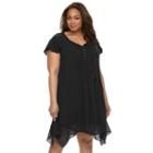 Plus Size World Unity Shark-bite Hem Gauze Dress, Women's, Size: 0x, Oxford