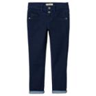 Girls 4-8 Squeeze Cuffed Denim Jeggings, Girl's, Size: 8, Med Blue