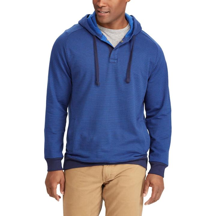 Men's Chaps Classic-fit Colorblock Hoodie, Size: Xl, Blue (navy)