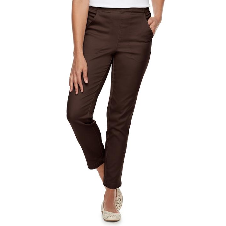 Women's Croft & Barrow&reg; Pull-on Twill Jeans, Size: Xl Long, Oxford