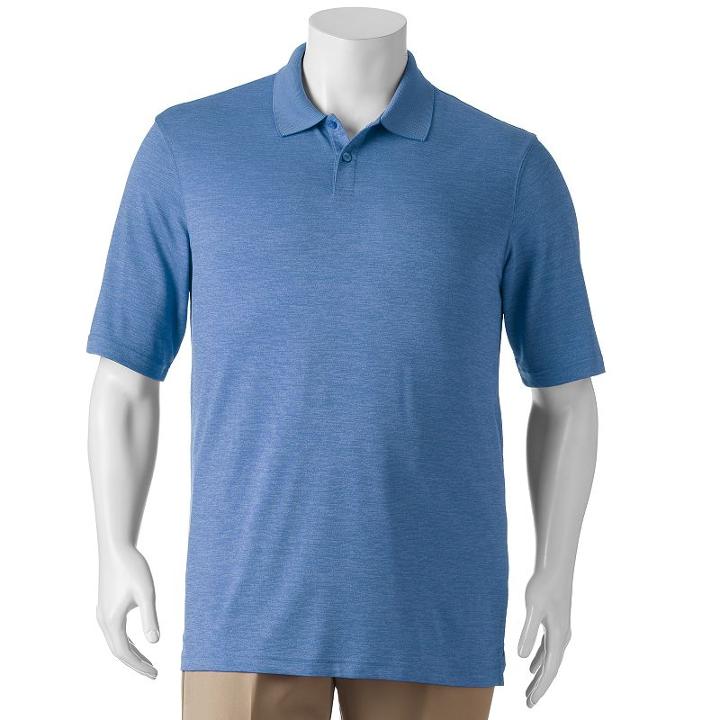 Big & Tall Haggar&reg; Cool 18&reg; Classic-fit Performance Polo, Men's, Size: Xl Tall, Blue Other